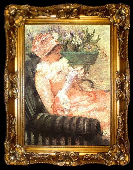 framed  Mary Cassatt The Cup of Tea 1, ta009-2